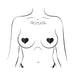 Pastease Petites Liquid Hearts Pasties Black 2-Pack