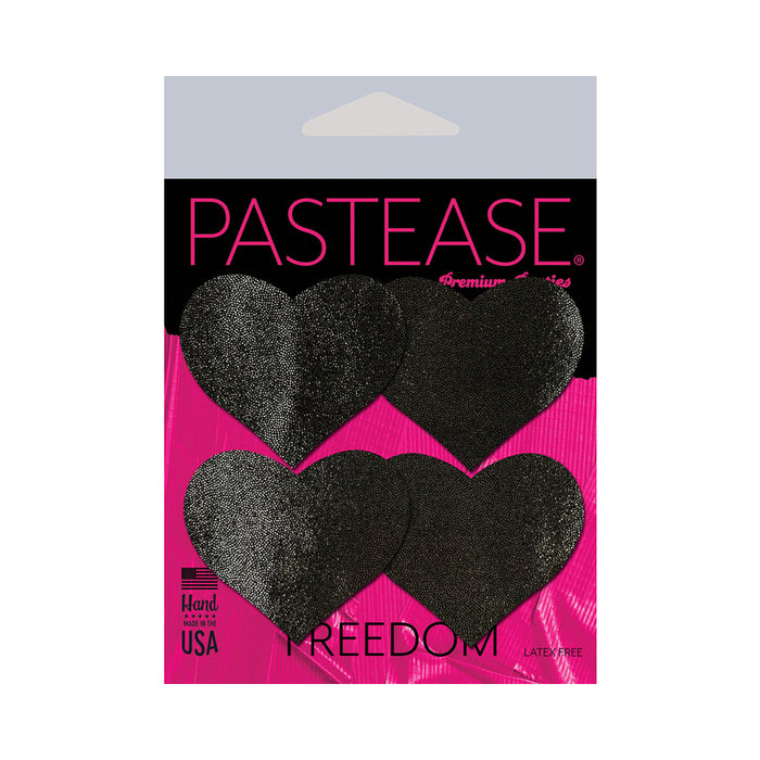 Pastease Petites Liquid Hearts Pasties Black 2-Pack