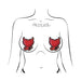 Pastease Glitter Devil Heart Pasties Red