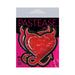 Pastease Glitter Devil Heart Pasties Red
