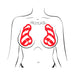 Pastease Candy Cane Penis Pasties Red/White