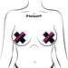 Pastease Fuck Me Crosses Pasties Black/Pink