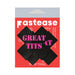 Pastease 'Great Tits' Crosses Pasties Black/Pink