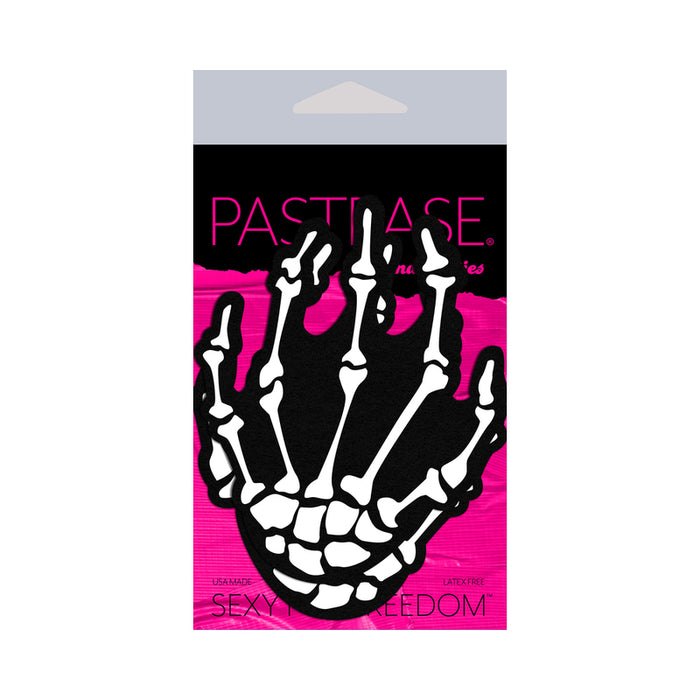 Pastease Skeleton Hands Pasties Black