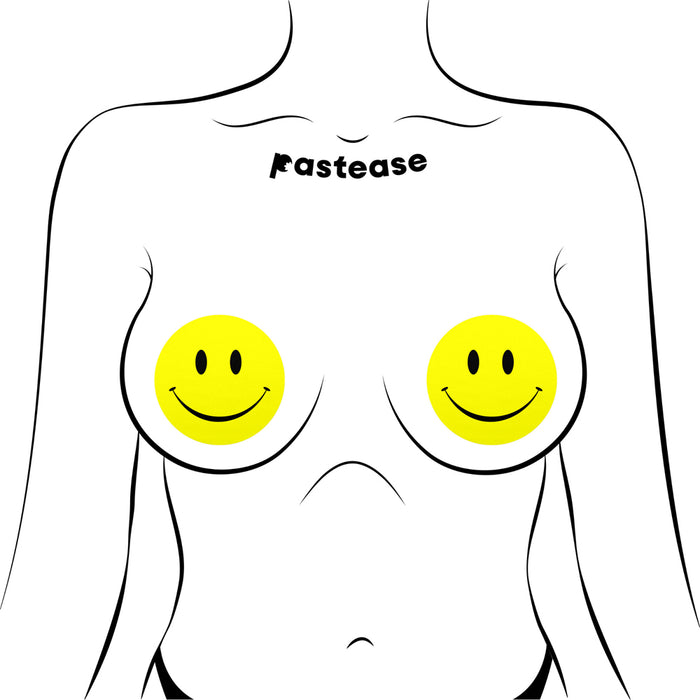 Pastease Happy Smiley Face Pasties Yellow
