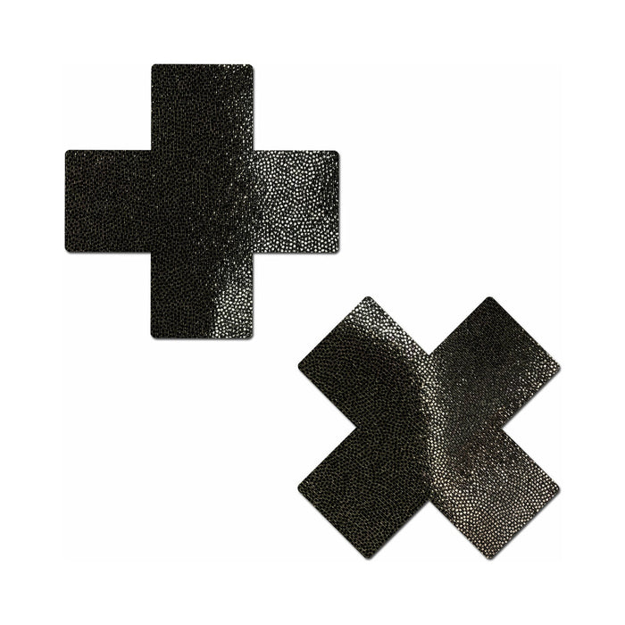 Pastease Everyday Reusable Crosses Pasties Black