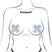 Pastease Crystal Sparkling Crosses Pasties Silver
