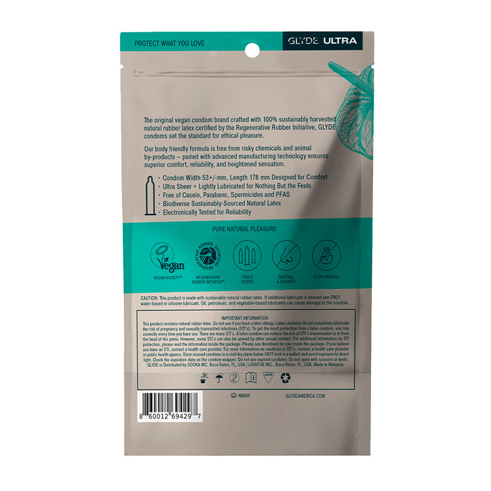 Glyde Ultra Latex Condoms 36-Pack