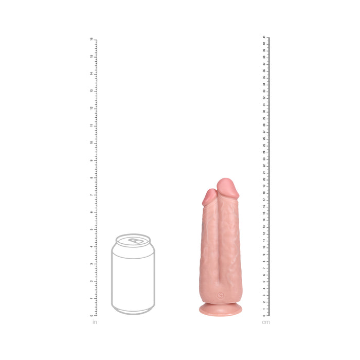 RealRock Two in One 7 in. / 8 in. Dildo Beige