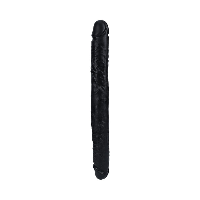 RealRock 16 in. Thick Double-Ended Dong Black