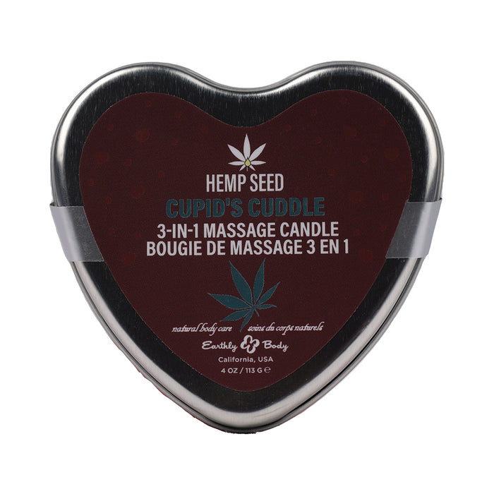 Earthly Body Hemp Seed 3-in-1 Valentines Day Candle Cupid's Cuddle 4 oz.