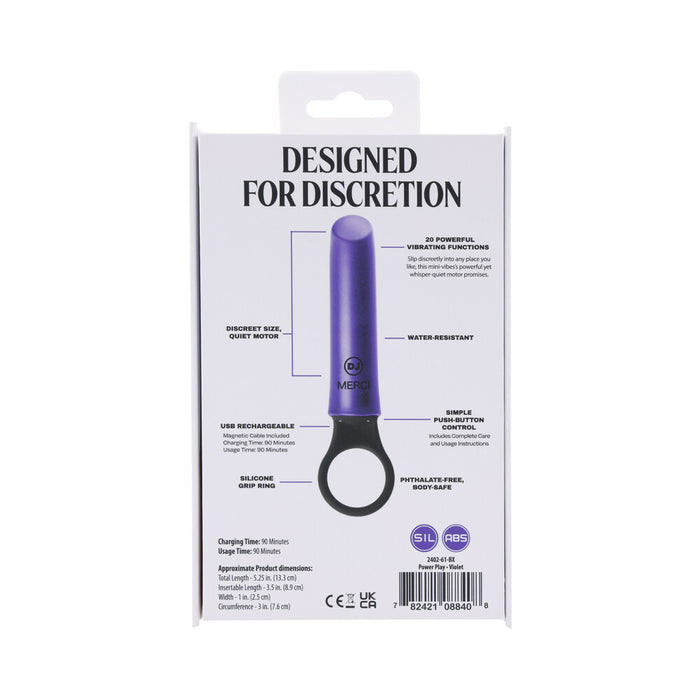 Merci Power Play with Silicone Grip Ring Violet