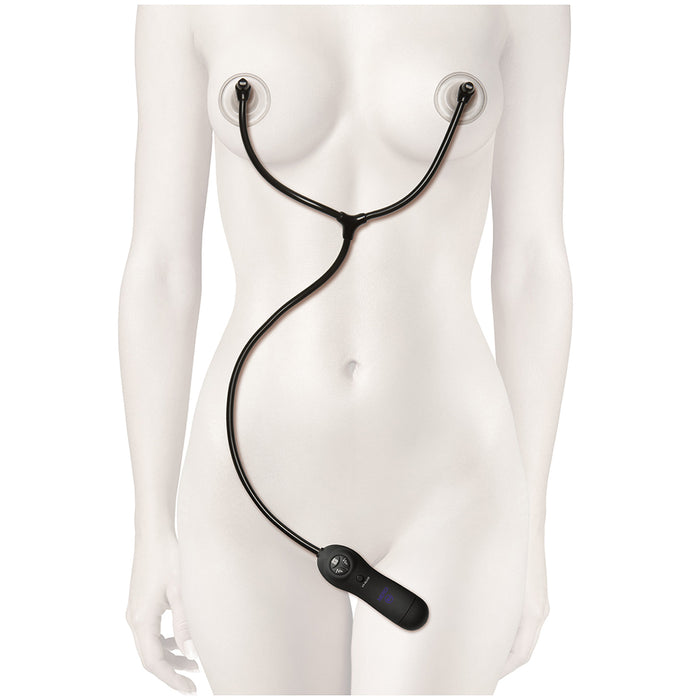 Merci Swell Auto Vibrating Nipple Sucker Cups Black