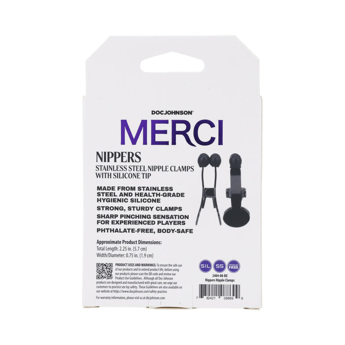 Merci Nippers Stainless Steel Nipple Clamps with Silicone Tip