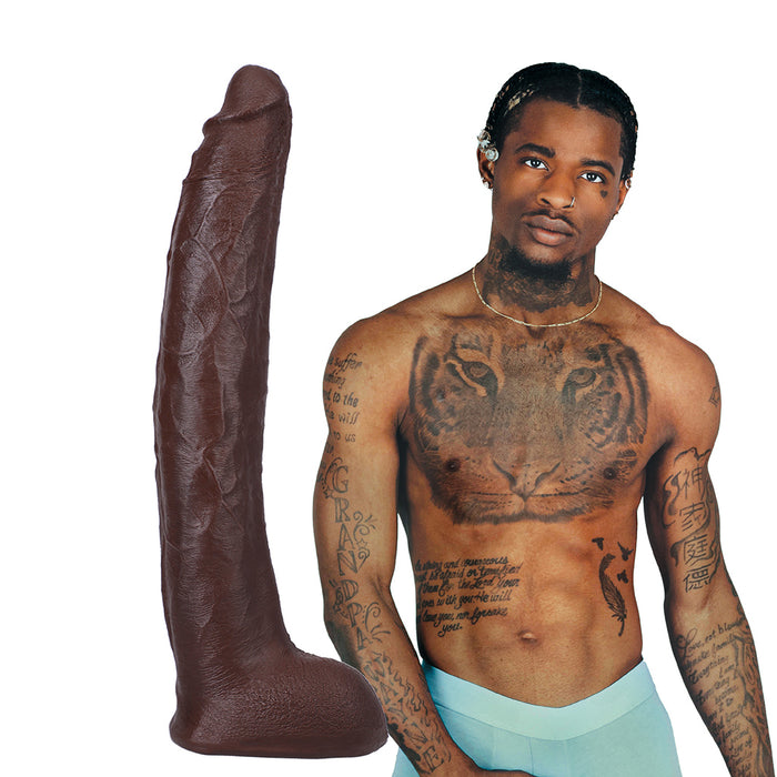 Signature Cocks Damion Dayski ULTRASKYN Cock with Removable Vac-U-Lock Suction Cup 12in Chocolate