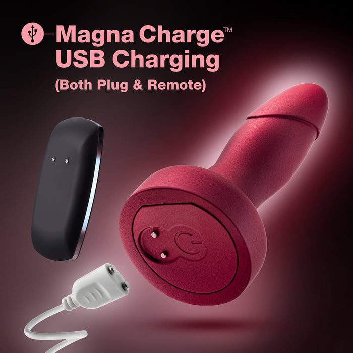 Anal Adventures Matrix Atomic Plug with Remote Martian Wine