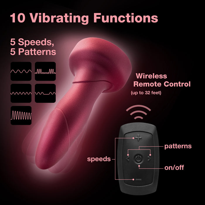 Anal Adventures Matrix Atomic Plug with Remote Martian Wine