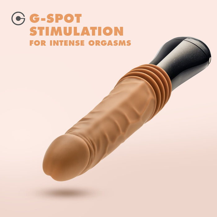 Dr. Skin Silicone Dr. Arthur Thrusting Gyrating Vibrating Dildo Tan