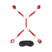 Lux Fetish Bed Spreader 7-Piece Restraint Set Red