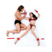 Lux Fetish Bed Spreader 7-Piece Restraint Set Red
