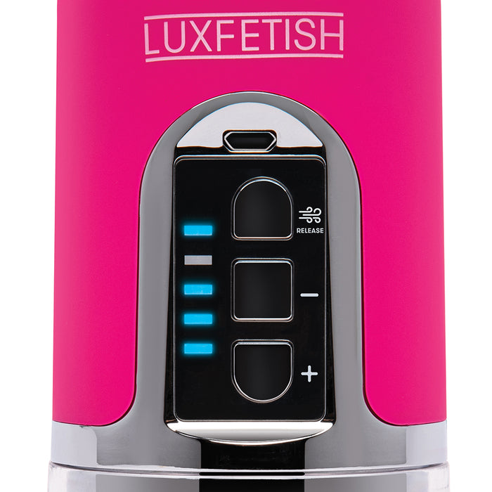 Lux Fetish Rechargeable 4-function Auto Pussy Pump with Clit Clamp