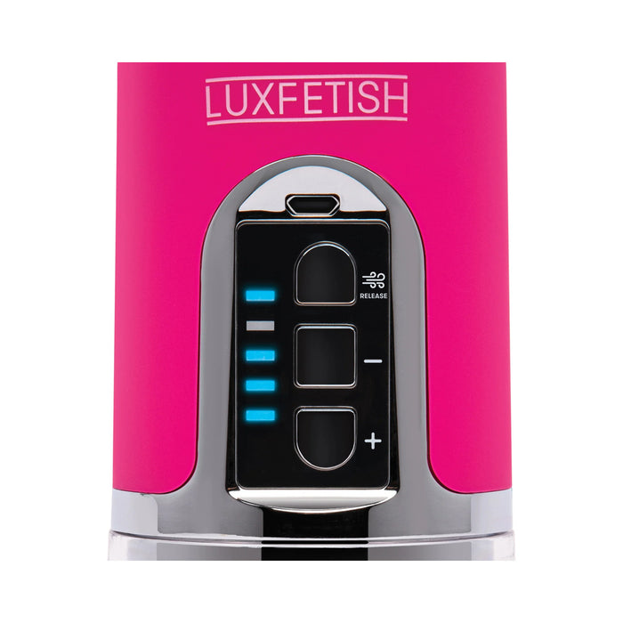 Lux Fetish Rechargeable 4-function Auto Pussy Pump with Clit Clamp