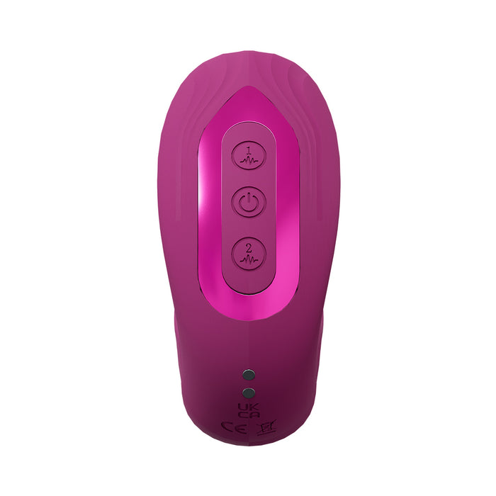VIVE Yuna Rechargeable Dual Motor Airwave Vibrator with Innovative G-Spot Flapping Stimulator Pink