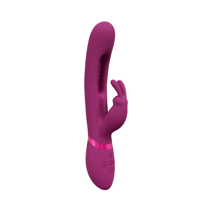 VIVE Mika Rechargeable Triple Motor Vibrating Rabbit With Innovative G-Spot Flapping Stimulator Pink