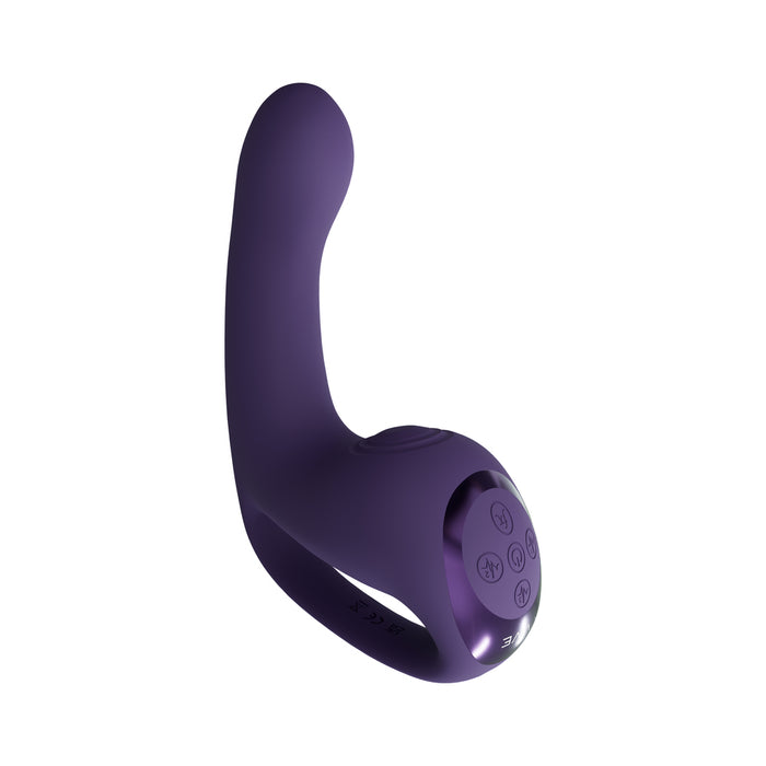 VIVE Riko Rechargeable Triple Motor Thumper with Advanced Finger Motion and Pulse Wave Stimulator Purple