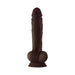 Shaft Model A: 10.5 in. Dual Density Silicone Dildo with Balls Mahogany