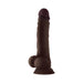 Shaft Model A: 10.5 in. Dual Density Silicone Dildo with Balls Mahogany