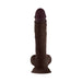 Shaft Model A: 10.5 in. Dual Density Silicone Dildo with Balls Mahogany