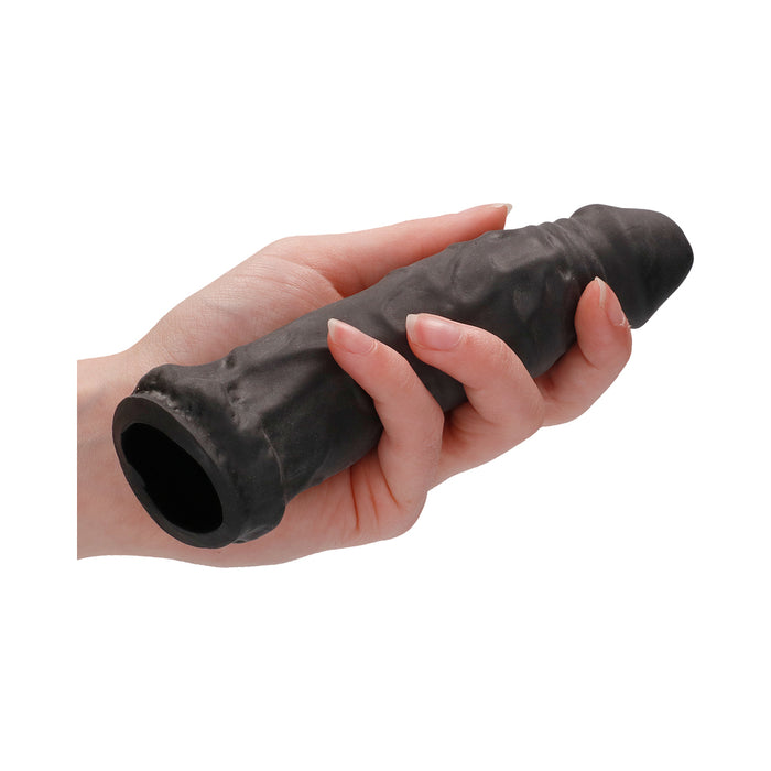 RealRock Skin 6 in. Penis Extender Sleeve Black