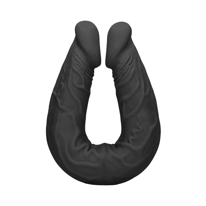 RealRock Skin Double Dong 14 in. Flexible Dual-Ended Dildo Black