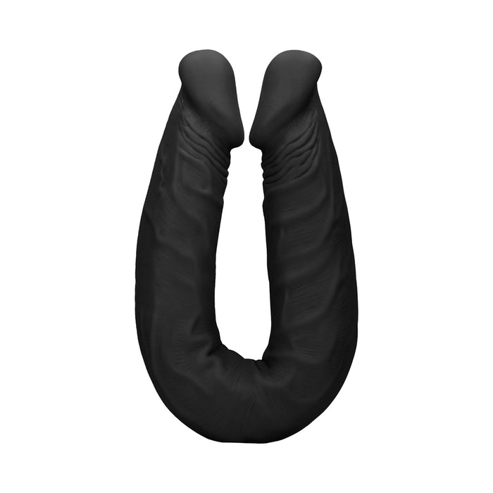 RealRock Skin Double Dong 18 in. Flexible Dual-Ended Dildo Black