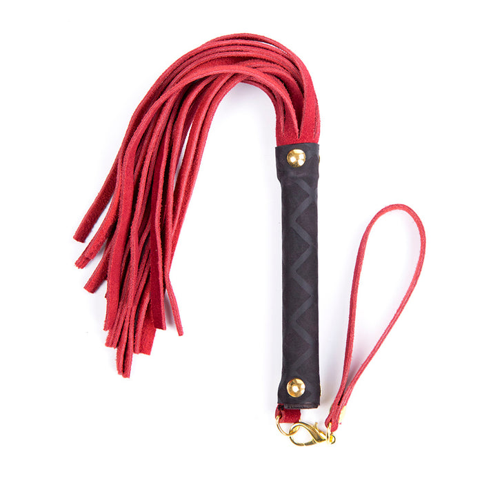 Ple'sur Mini Leather Flogger Red
