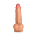 Jock Real Skin Silicone Dildo with Balls 8 in. Light