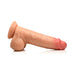 Jock Real Skin Silicone Dildo with Balls 8 in. Light