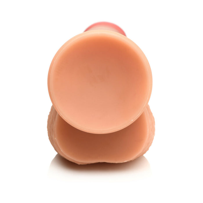 Jock Real Skin Silicone Dildo with Balls 8 in. Light
