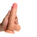 Jock Real Skin Silicone Dildo with Balls 8 in. Light