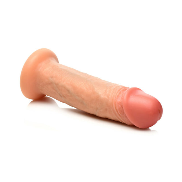 Jock Real Skin Vibrating Silicone Dildo 8 in. Light