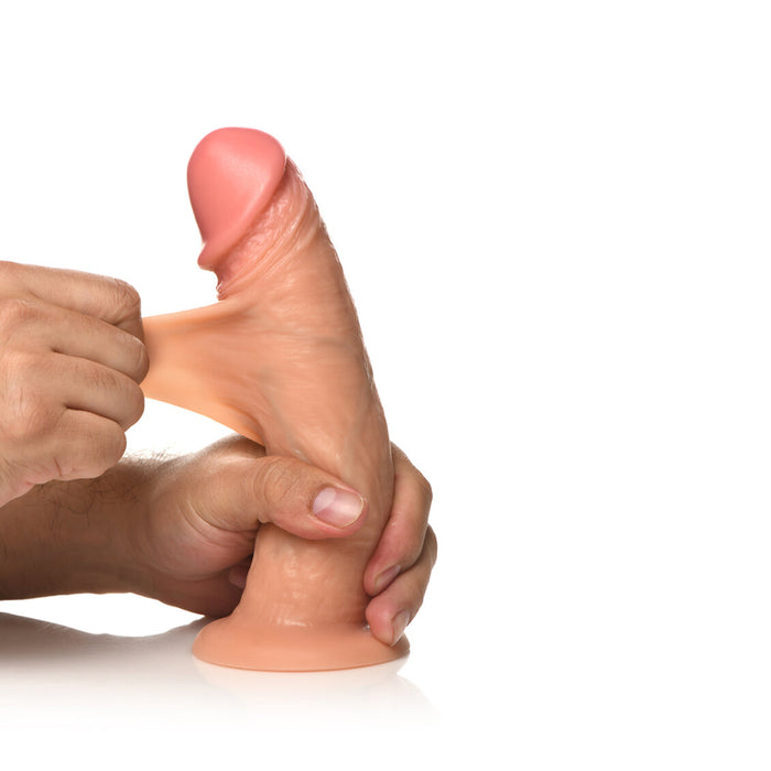 Jock Real Skin Vibrating Silicone Dildo 8 in. Light
