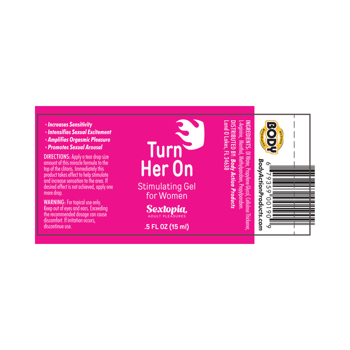 Sextopia Turn Her On Stimulating Gel For Women .5 oz. Bottle
