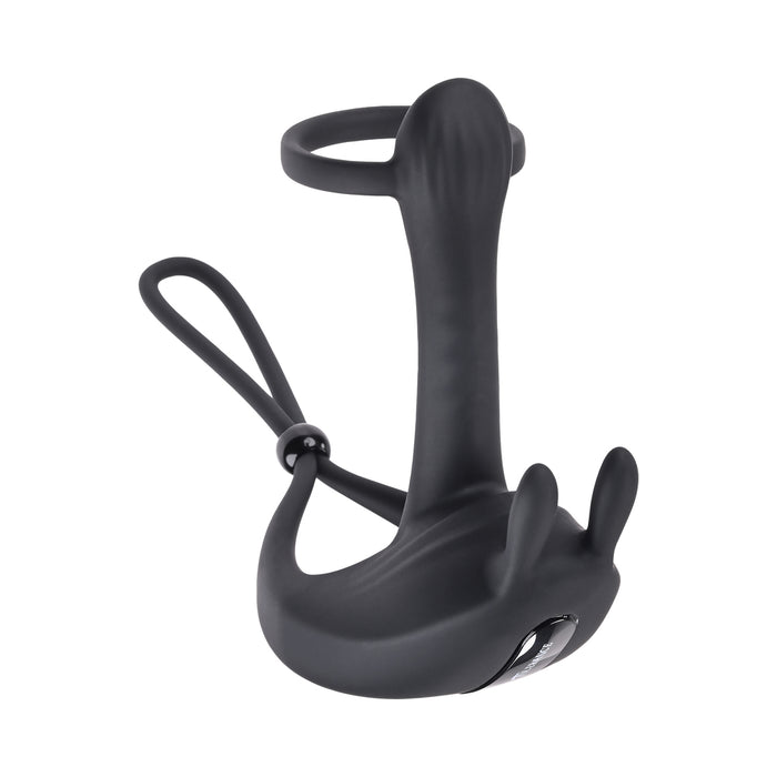 Zero Tolerance Saddle Up Rechargeable Vibrating C-Ring & Girth Enhancer Silicone Black