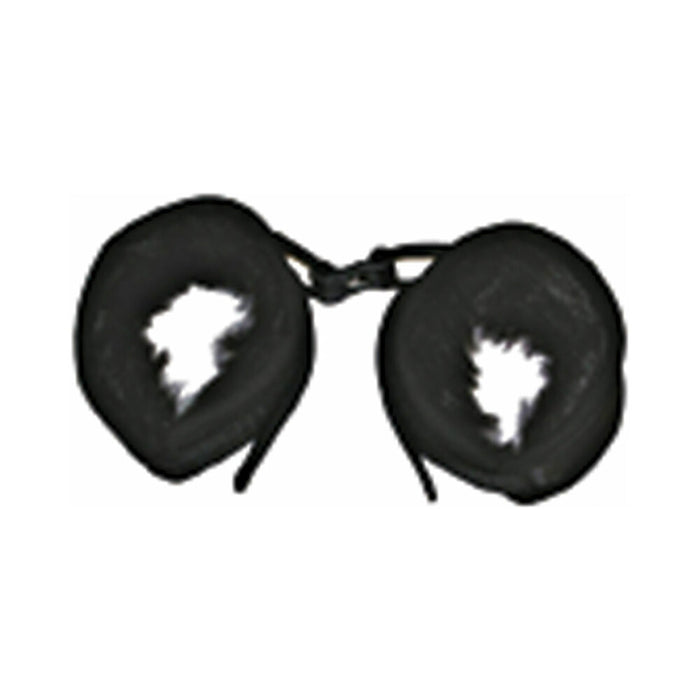 Mink Faux Fur Handcuffs Black