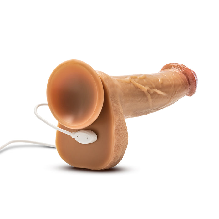 Dr. Skin Silicone Dr. Phillips 8.5 in. Thrusting, Gyrating & Vibrating Dildo with Remote Control Tan