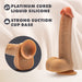 Dr. Skin Silicone Dr. Phillips 8.5 in. Thrusting, Gyrating & Vibrating Dildo with Remote Control Tan