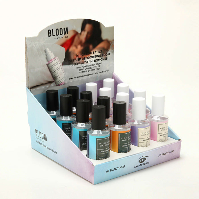 Eye of Love Bloom Pheromone Room Spray 4x4 Prepack - Cardboard
