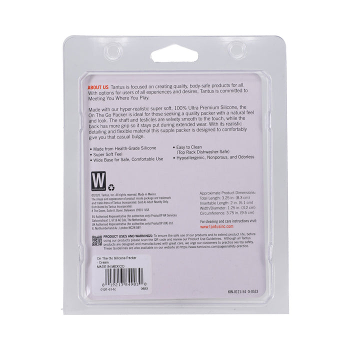 Tantus On The Go Silicone Packer Cream (Clamshell)