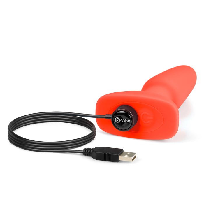 b-Vibe Rimming 2 Rotating and Vibrating Remote Control Plug Orange